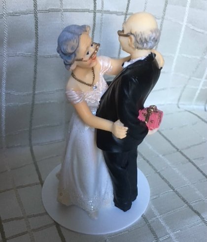 älteres Brautpaar Hochzeitstag